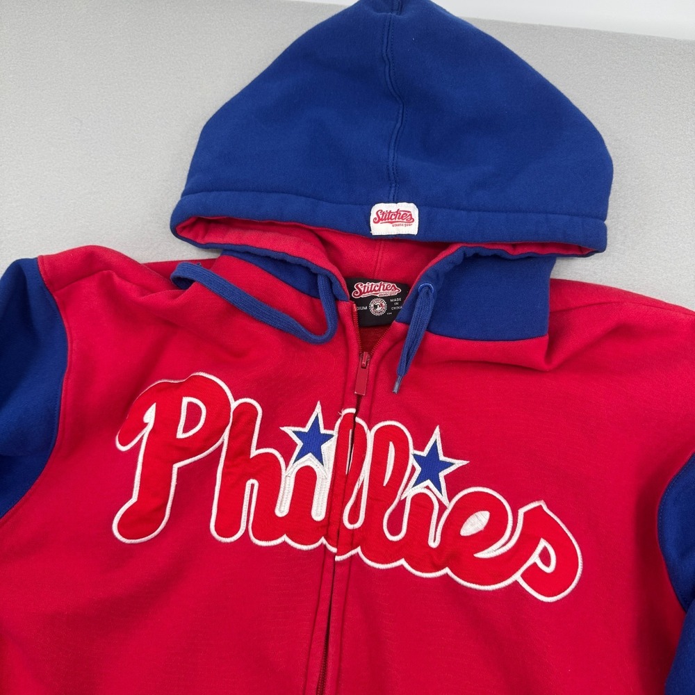 Philadelphia Phillies MLB Baseball Full Zip Sweatshirt Stitches Men M Blokecore‎
